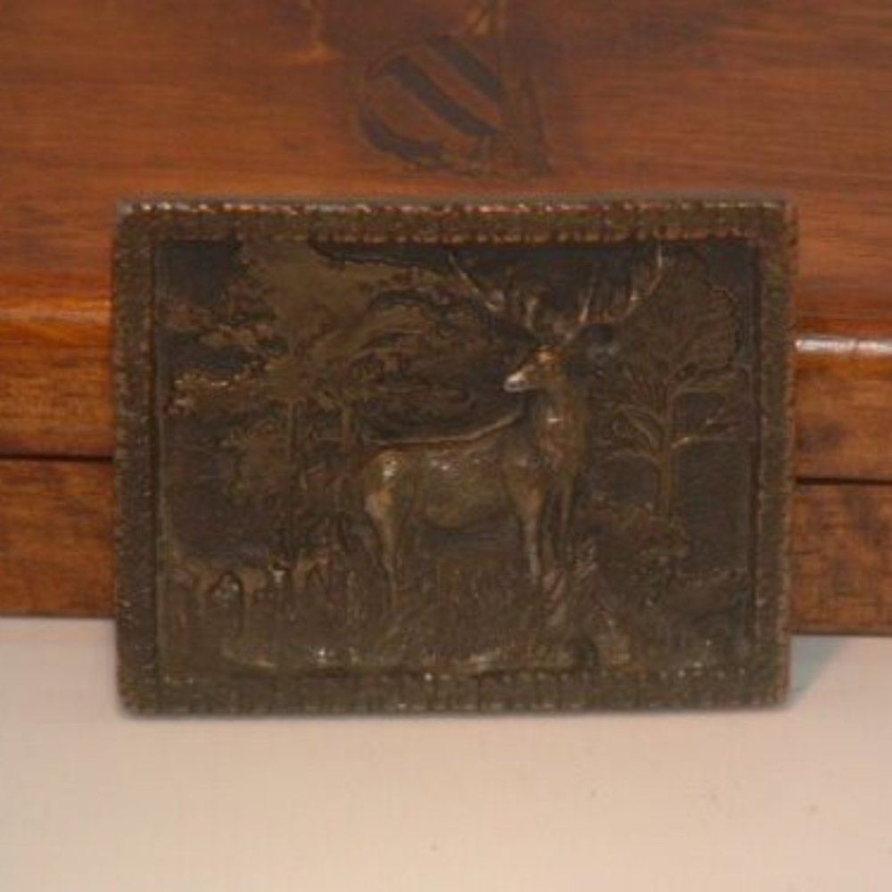 Pre-Owned Vintage Men’s Adezy Brass Deer Scenic Belt Buckle